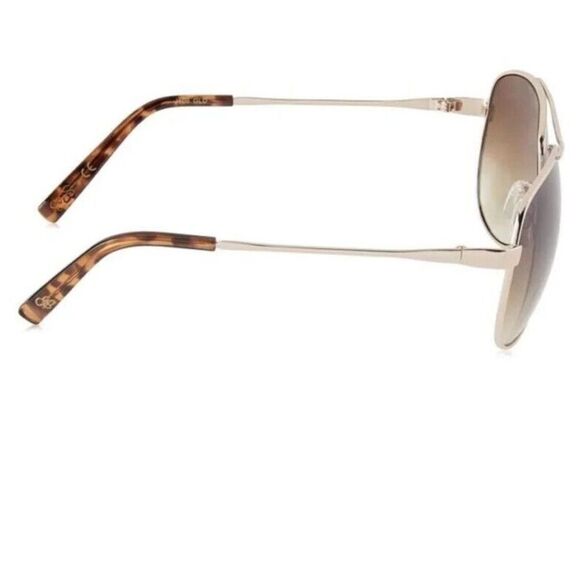 Jessica Simpson J106 GLD Aviator Sunglasses Gold Tone Brown Sunnies Shades - Picture 7 of 13